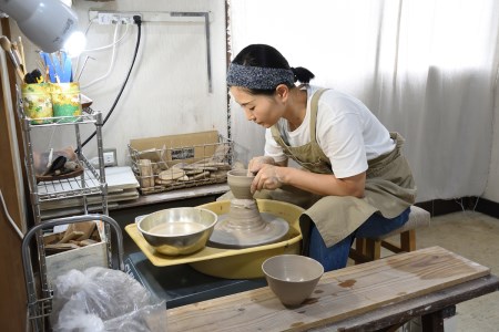 いっちん文様 陶器製 そば猪口 渋い錆浅葱色 2個セット 食器 陶器 器 小鉢 おちょこ 手づくり 焼き物 おしゃれ 広島県 呉市