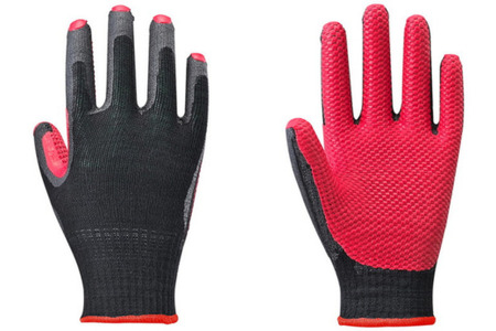 手袋 快適ラバース 3袋(15双)｜グリップ フィット感 伸縮 快適 すべり止め 作業用 園芸 農作業 運送 土木 建設 サイズを選べる