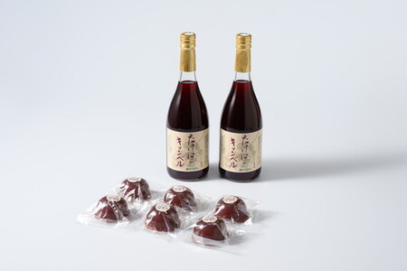 たけはらぶどうゼリー 6個入りとジュース 2本のセット | 竹原 ゼリー ジュース ぶどう ブドウ 葡萄 キャンベル 果汁100% フルーツ 果物 デザート 加工品 爽快 さわやか 国産 お取り寄せ 広島県 送料無料