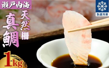 瀬戸内「天然」真鯛 お刺身用 1kg 柵でお届け（急速冷凍）便利な小分け 100gパック 【鯛 マダイ タイ 鯛めし 鯛茶漬け ブロック 海鮮 魚介 即日加工 鮮度抜群 個包装 おせち 正月 正月料理】