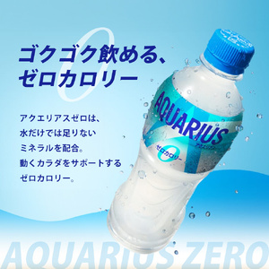 アクエリアスゼロ 定期便 3ヶ月 500ml 24本 セット ペットボトル 広島 三原 コカ・コーラボトラーズ 飲料 ドリンク スポーツドリンク お楽しみ 3回