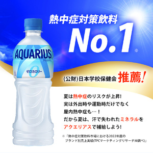 アクエリアスゼロ 定期便 3ヶ月 500ml 24本 セット ペットボトル 広島 三原 コカ・コーラボトラーズ 飲料 ドリンク スポーツドリンク お楽しみ 3回