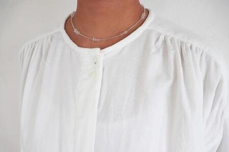 パジャマワンピース 柄:白