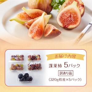 【尾道特産・秋の味覚！しまのいちぢく（訳あり品）】瀬戸内・因島の蓬莱柿（ほうらいし）約320g×5パック【9月より配送】
