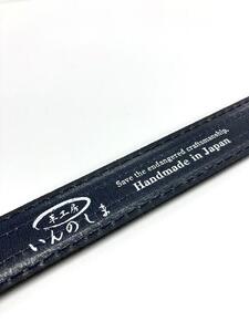 革工房いんのしま 牛革盛上太番手ステッチ内側飾りステッチベルト【色：ボルドー】M寸