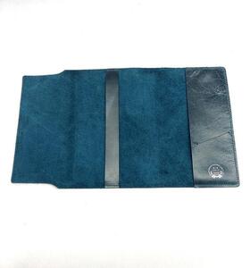 革工房いんのしま シワが楽しめる牛革ブックカバー新書本サイズ(色：紺)