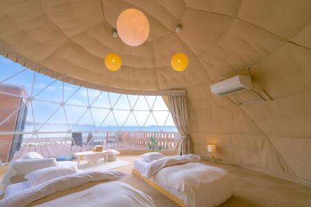 グランドーム瀬戸内しまなみ　グランピング宿泊ギフト券（9000円分）【瀬戸内 グランピング 旅行 旅行券 尾道市 】