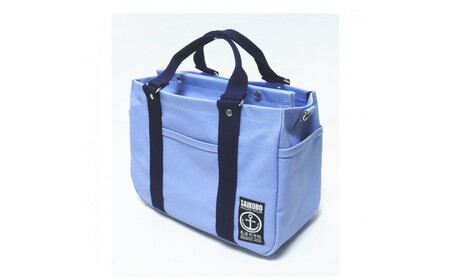 petit-KOGU （B5）水色/紺　2WAY [尾道 帆布鞄 彩工房]