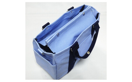 petit-KOGU （B5）水色/紺　2WAY [尾道 帆布鞄 彩工房]