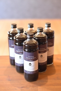 カフェオレベース　６本　(無糖　600ml　瓶）スペシャルティコーヒー