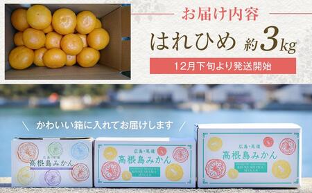 爽やかな香り！！ はれひめ ３ｋｇ　＜2025年12月下旬より発送開始＞