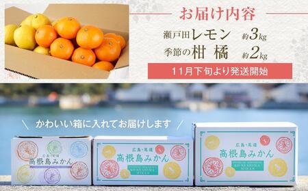 瀬戸田レモン3kgと季節の柑橘2kg<2025年11月下旬より発送開始>