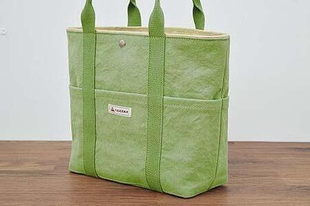 【尾道帆布】コンパクトで丈夫！｜トートバッグ丸（若草）