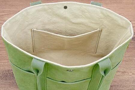 【尾道帆布】コンパクトで丈夫！｜トートバッグ丸（若草）