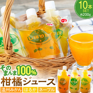 そのまんま100％柑橘ジュース詰合せ10本セット