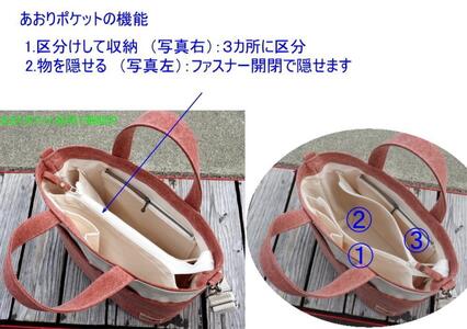 備後浪漫　Toppo-R 紅 2WAY［尾道 帆布鞄 彩工房］