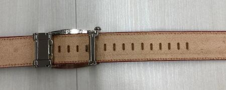 革工房いんのしまスマートロック式牛革 ベルト(色:ワイン)