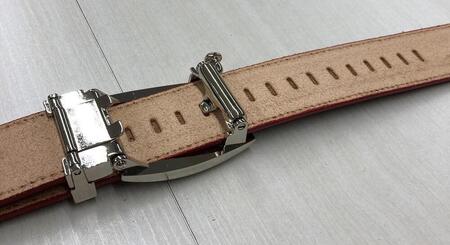 革工房いんのしまスマートロック式牛革 ベルト(色:ワイン)