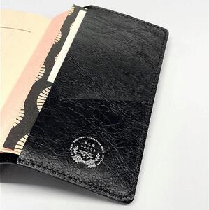 革工房いんのしまシワが楽しめる牛革ブックカバー文庫本サイズ(色:ブラック)