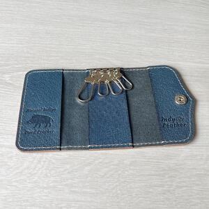 藍染ジビエレザー(猪)のキーケース  [BAAN008] キーケース