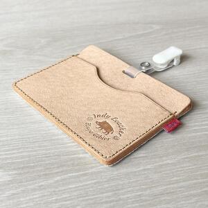 【ライトブルー】福山デニムとジビエレザーの名札カードケース [BAAN007] レザー