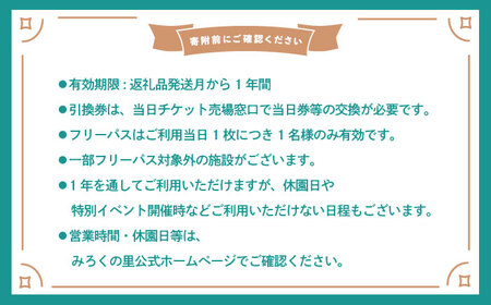 チケット みろくの里フリーパスチケット 1枚 [BABG001]