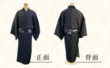 着物 和福デニム男性用着物＆帯 [BAGM001]