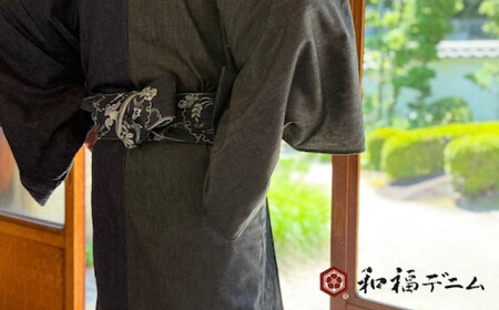 着物 和福デニム男性用着物＆帯 [BAGM001]