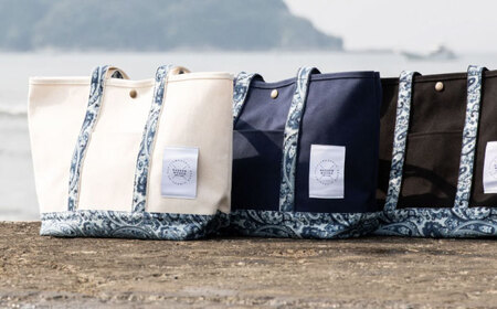 デニム 「デニム抜染（ばっせん）トートバッグ」＜ブラック＞  [BADS020]