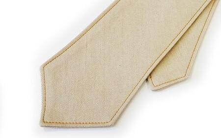 ネクタイ ベージュ [BAAF014] デニムネクタイ