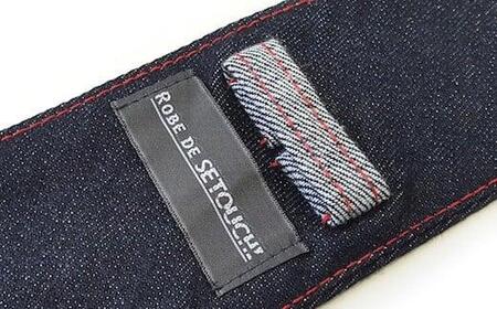 ネクタイ  せとうちブルー／レッドステッチ [BAAF016] デニムネクタイ