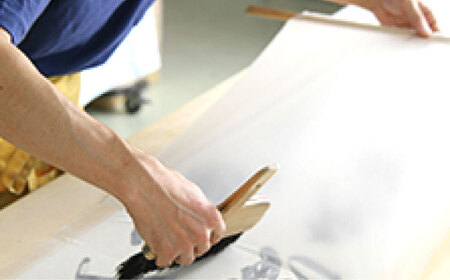 インテリア はがき掛け（うす茶どんす） [BAEM009] インテリア