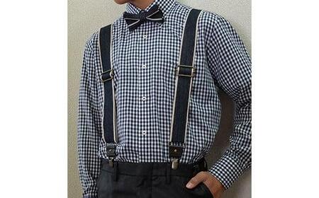 デニムネクタイ＆蝶ネクタイ＆サスペンダーセット [BAAF019]