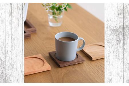 No.580-02 府中家具 木製オリジナルコースター オーク