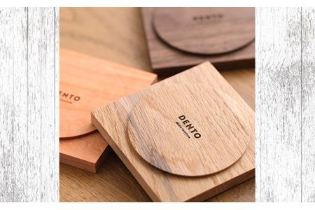 No.580-02 府中家具 木製オリジナルコースター オーク