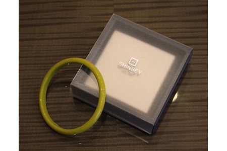 SHINBEY　漆バングル　ライム　S No.249
