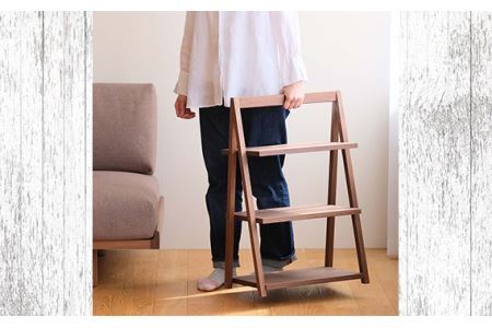 No.613 府中家具 インテリアシェルフ3段 ウォールナット