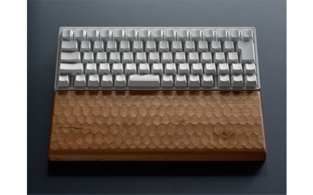 No.452 HHKB専用亀甲名栗ブラックチェリー製パームレスト&ルーフ 200g