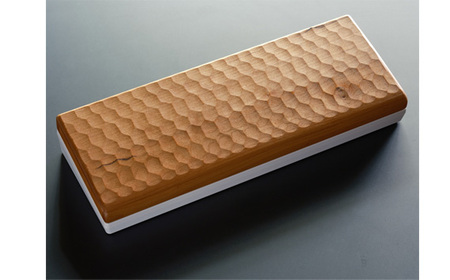 No.452 HHKB専用亀甲名栗ブラックチェリー製パームレスト&ルーフ 200g