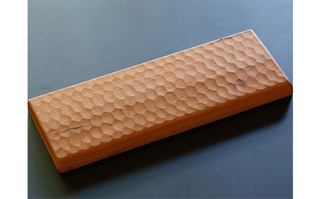 No.452 HHKB専用亀甲名栗ブラックチェリー製パームレスト&ルーフ 200g