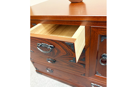 府中民芸家具　高級小箪笥　54型（4段扉付き）20kg No.1079