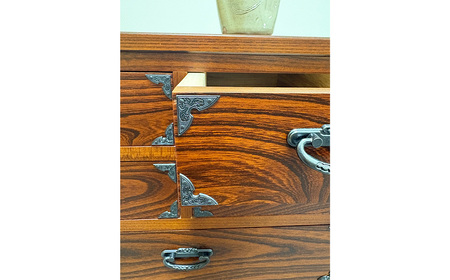 府中民芸家具　高級小箪笥　54型（4段扉付き）20kg No.1079