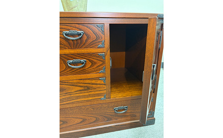 府中民芸家具　高級小箪笥　54型（4段扉付き）20kg No.1079