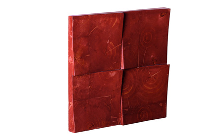 No.1115-04 【壁面装飾オブジェ】瓦～kawara～/弁柄（赤）　2500g