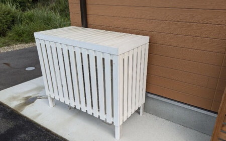 エアコン室外機カバー【ホワイト】[APCP005] エアコンカバー