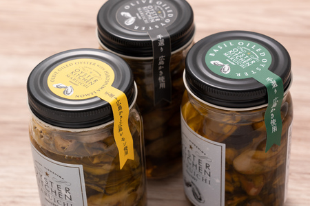 広島安芸津産　牡蠣オリーブオイル漬け 3本セット