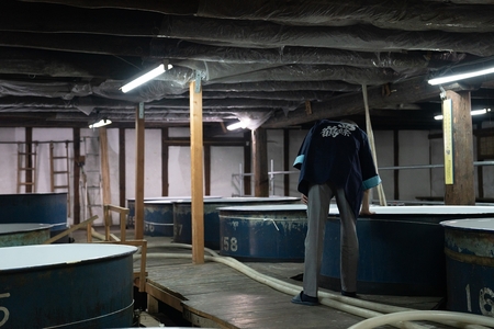 西條鶴　純米大吟醸原酒『飛天空』出品仕込み