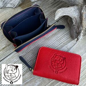 【広島東洋カープ×広島ジビエレザー】東広島産天然鹿革ラウンドファスナーミニ財布-上品なジビエ鹿革&スムーズ開閉!ポケットにすっぽり収まる贅沢な逸品