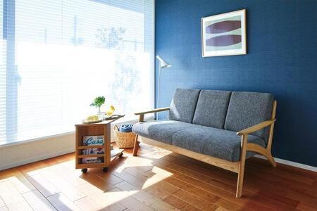 【浜本工芸】人気No.1 木肘ソファ3P カバーリング S-3904