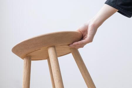 【浜本工芸】オーク無垢 7503スツール ダイニングテーブル用